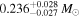 ${0.236}_{-0.027}^{+0.028}\,{M}_{\odot }$