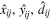 ${\hat{x}}_{{ij}},{\hat{y}}_{{ij}},{\hat{d}}_{{ij}}$