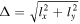 ${\rm{\Delta }}=\sqrt{{l}_{x}^{2}+{l}_{y}^{2}}$