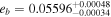 ${e}_{b}={0.05596}_{-0.00034}^{+0.00048}$