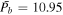$\bar{{P}_{b}}=10.95$