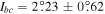 ${I}_{{bc}}=2\buildrel{\circ}\over{.} 23\pm 0\buildrel{\circ}\over{.} 62$