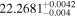 ${22.2681}_{-0.004}^{+0.0042}$