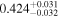 ${0.424}_{-0.032}^{+0.031}$
