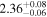${2.36}_{-0.06}^{+0.08}$