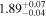 ${1.89}_{-0.04}^{+0.07}$
