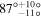${87^\circ }_{-11^\circ }^{+10^\circ }$