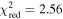 ${\chi }_{\mathrm{red}}^{2}=2.56$