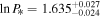 $\mathrm{ln}{P}_{* }={1.635}_{-0.024}^{+0.027}$