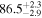 ${86.5}_{-2.9}^{+2.3}$