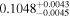 ${0.1048}_{-0.0045}^{+0.0043}$