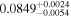 ${0.0849}_{-0.0054}^{+0.0024}$