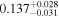${0.137}_{-0.031}^{+0.028}$