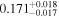 ${0.171}_{-0.017}^{+0.018}$