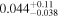 ${0.044}_{-0.038}^{+0.11}$