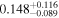 ${0.148}_{-0.089}^{+0.116}$