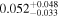 ${0.052}_{-0.033}^{+0.048}$