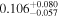 ${0.106}_{-0.057}^{+0.080}$