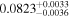 ${0.0823}_{-0.0036}^{+0.0033}$