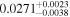 ${0.0271}_{-0.0038}^{+0.0023}$