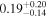 ${0.19}_{-0.14}^{+0.20}$