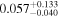 ${0.057}_{-0.040}^{+0.133}$