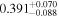 ${0.391}_{-0.088}^{+0.070}$