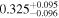 ${0.325}_{-0.096}^{+0.095}$