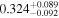 ${0.324}_{-0.092}^{+0.089}$