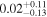 ${0.02}_{-0.13}^{+0.11}$