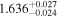 ${1.636}_{-0.024}^{+0.027}$