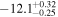 $-{12.1}_{-0.25}^{+0.32}$