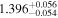 ${1.396}_{-0.054}^{+0.056}$