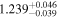 ${1.239}_{-0.039}^{+0.046}$