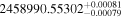 ${2458990.55302}_{-0.00079}^{+0.00081}$