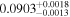 ${0.0903}_{-0.0013}^{+0.0018}$