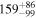 ${159}_{-99}^{+86}$