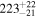 ${223}_{-21}^{+22}$