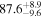 ${87.6}_{-9.6}^{+8.9}$