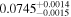 ${0.0745}_{-0.0015}^{+0.0014}$