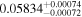 ${0.05834}_{-0.00072}^{+0.00074}$