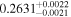 ${0.2631}_{-0.0021}^{+0.0022}$