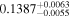 ${0.1387}_{-0.0055}^{+0.0063}$