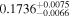 ${0.1736}_{-0.0066}^{+0.0075}$