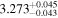${3.273}_{-0.043}^{+0.045}$