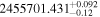 ${2455701.431}_{-0.12}^{+0.092}$