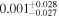 ${0.001}_{-0.027}^{+0.028}$
