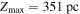 ${Z}_{\max }=351\,\mathrm{pc}$