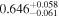 ${0.646}_{-0.061}^{+0.058}$