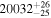 ${20032}_{-25}^{+26}$